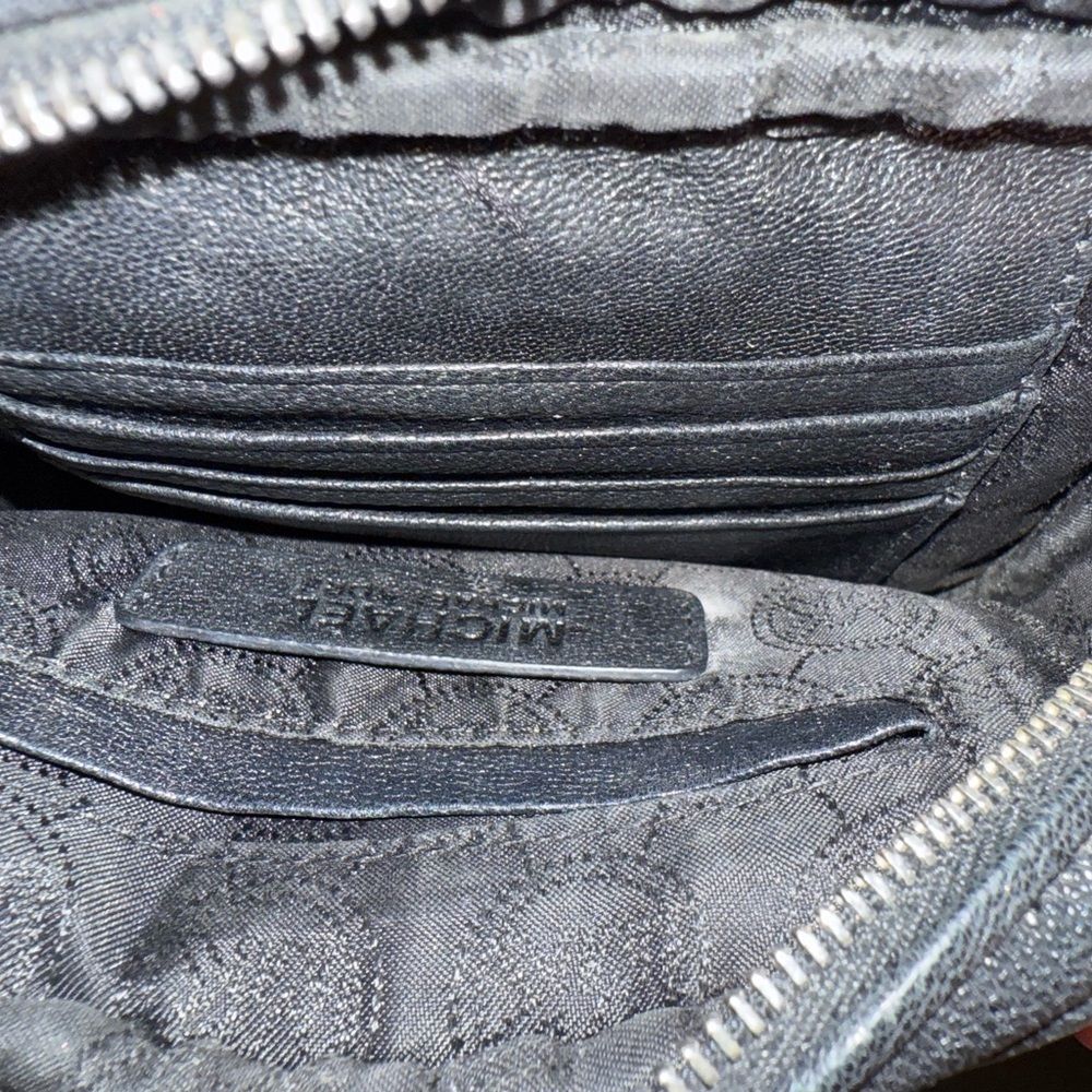 EUC Michael Kors Black Crossbody Bag with Metallic Accents - Picture 5 of 8